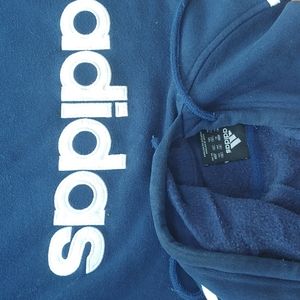Adidas hooded sweatshirt navy with front pocket